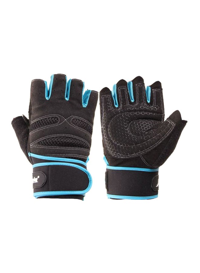 2-Piece Weightlifting Wrist Wrap Gloves L - Image 1